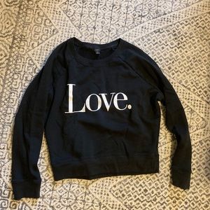 Womens jcrew love sweatshirt